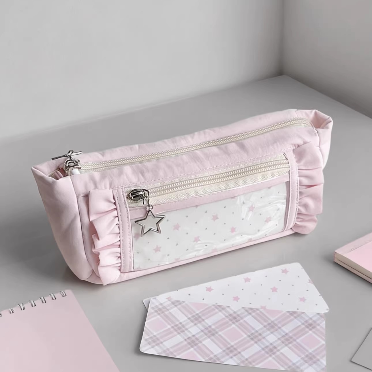 Aesthetic Large Pencil Case Pouch - Leuke grote capaciteit etui meerlaags groot