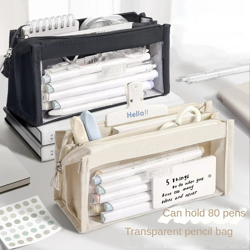 Aesthetic Large Pencil Case Pouch - 6-laags potlodentas met grote capaciteit Esthetische