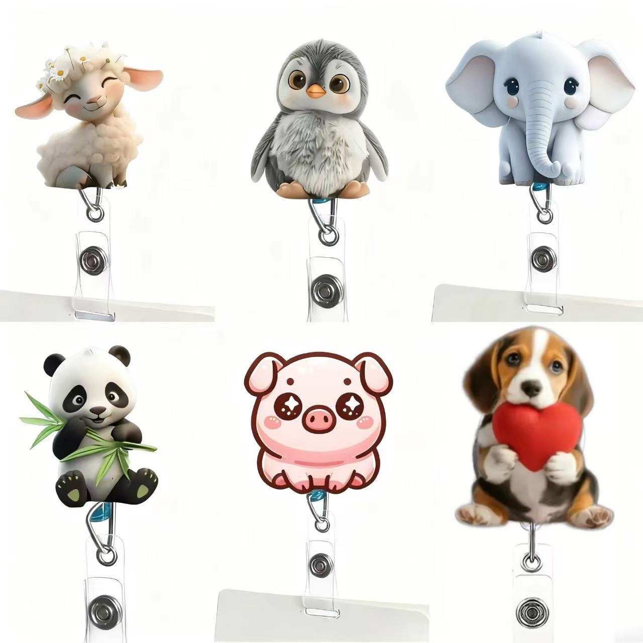 School Supplies - 1PC Leuke Kat Intrekbare Badge Reel
