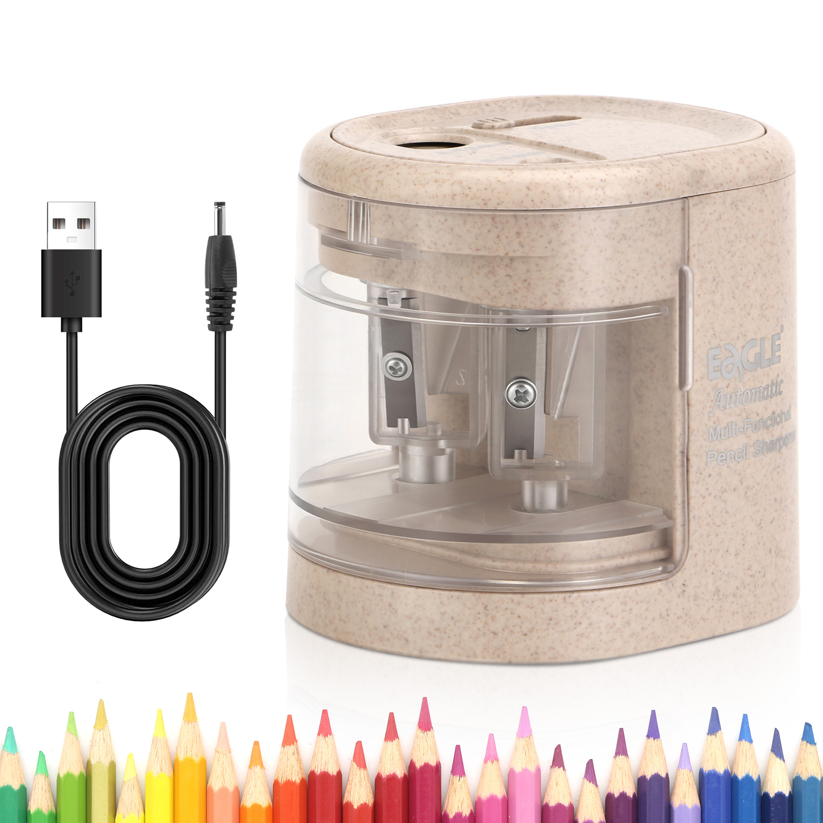 Electric Pencil Sharpener Usb - EAGLE Automatische elektrische puntenslijper, 5S snelle