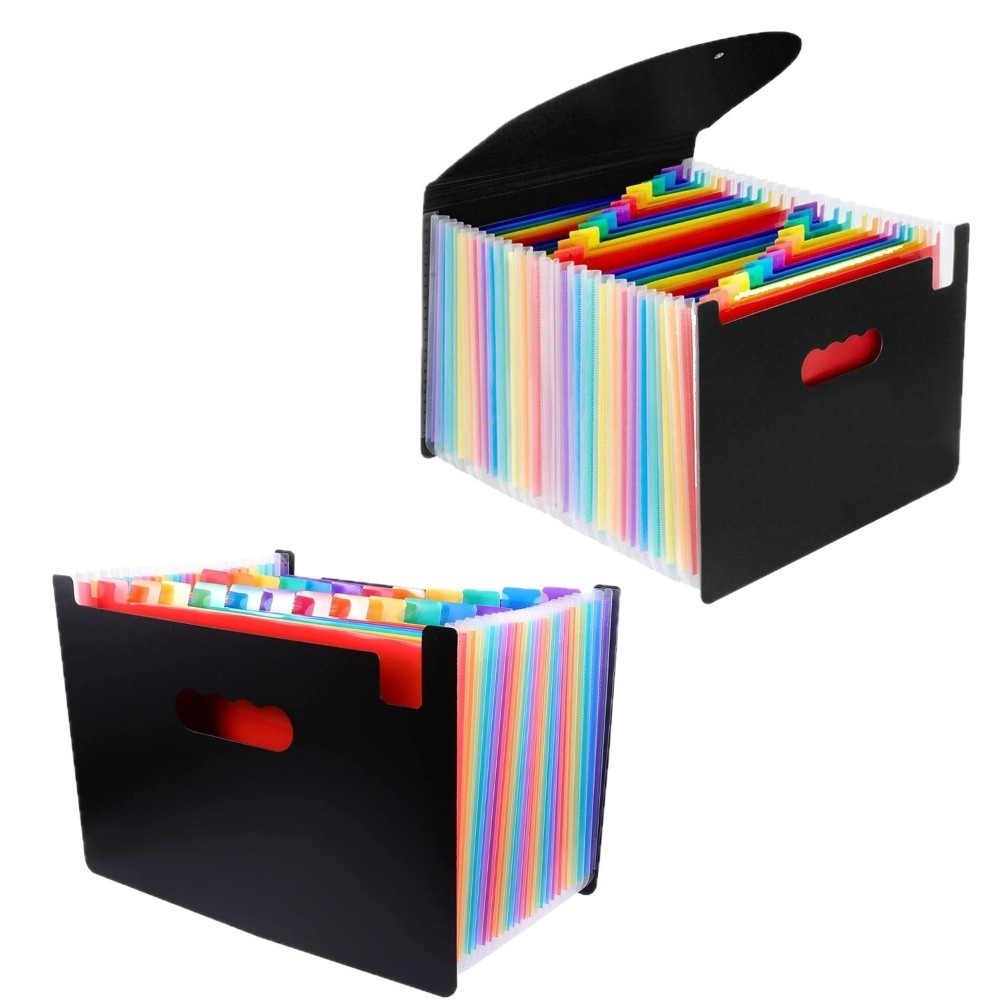 Expandable Accordion File Folder 13 Pockets - Veelzijdige 13/25-vakken uitvouwbare archiefdoos A4, uitbreidbare