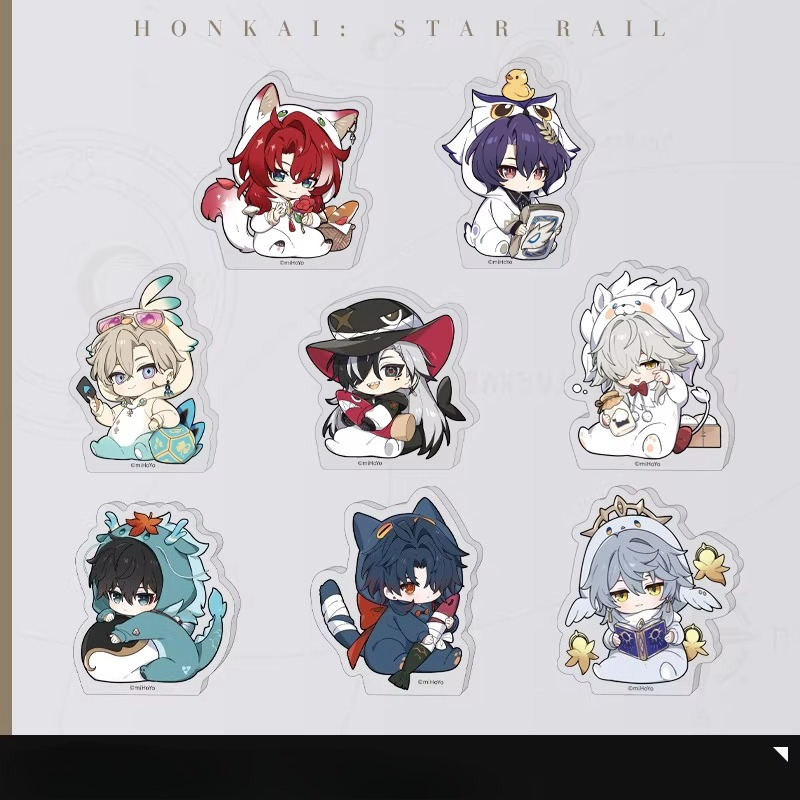 Desk Accessories - Honkai Star Rail Mini Acrylstandaard, Q-versie