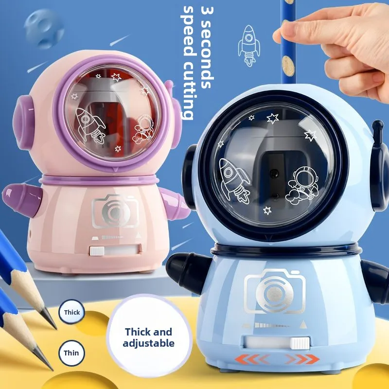 Electric Pencil Sharpener Usb - Automatische elektrische puntenslijper Kawaii briefpapier Astronaut