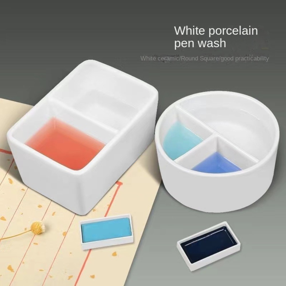 Writing Tools - Schildergereedschap Keramisch waspalet Keramisch wit aquarelpalet