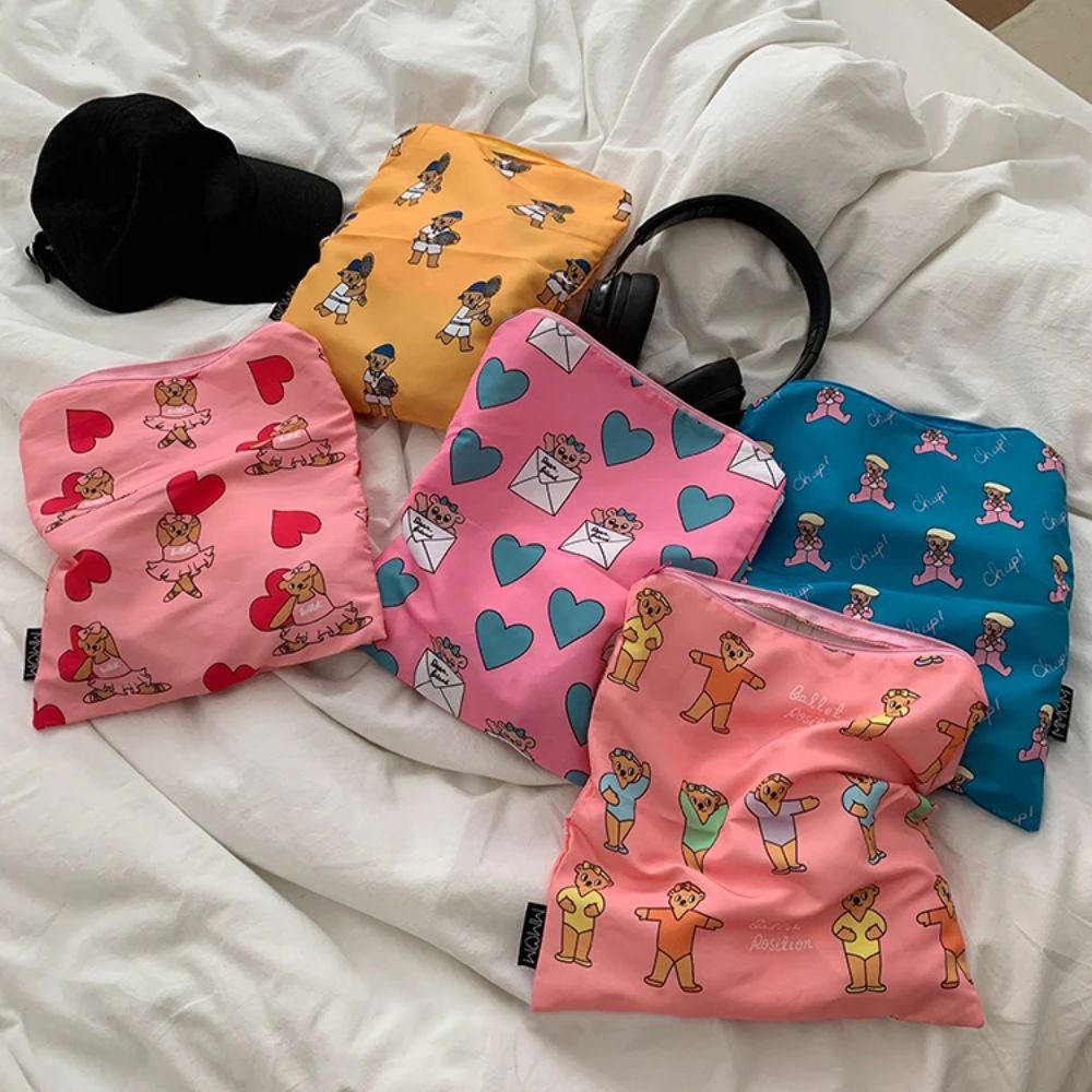 Stationery - Leuke Kawaii make-uptas met beerpatroon Cartoon