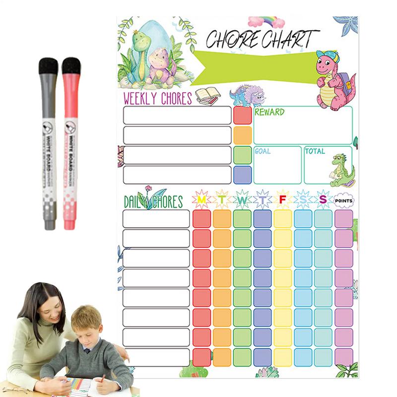 Kids Magnetic Reward Chart Board - Magnetische karweigrafiek Wekelijks visueel schema voor