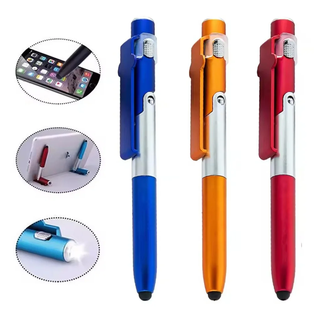 Writing Tools - 4-in-1 multifunctionele opvouwbare telefoonhouder Balpen Ingebouwd