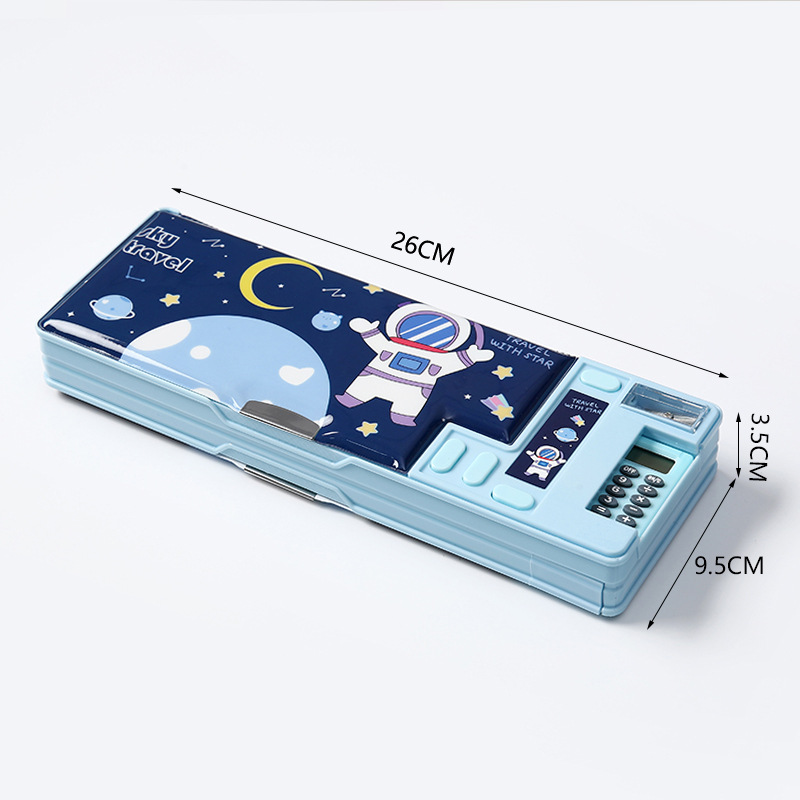 Scientific Calculator For Secondary School - Multifunctionele rekenmachine-potlooddoos Plastic dubbelzijdig briefpapierdoosje Creatieve