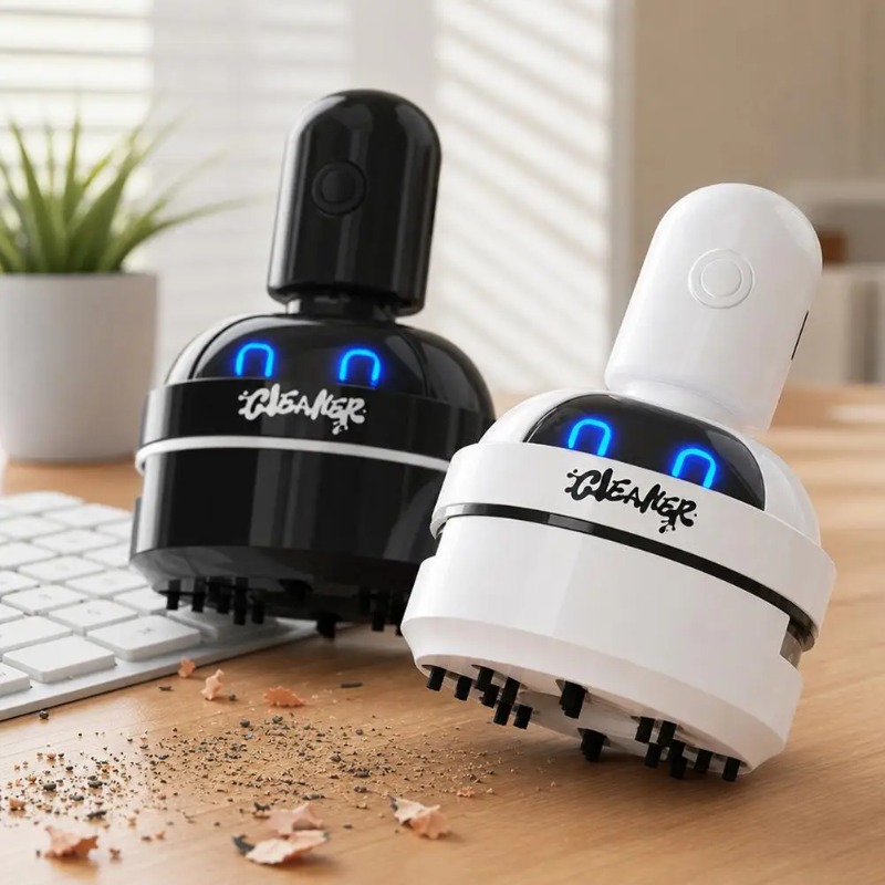 Mini Desktop Vacuum Cleaner For Eraser Dust - Desktopreiniger Stofzuiger Cartoon Mini Draagbaar Voor