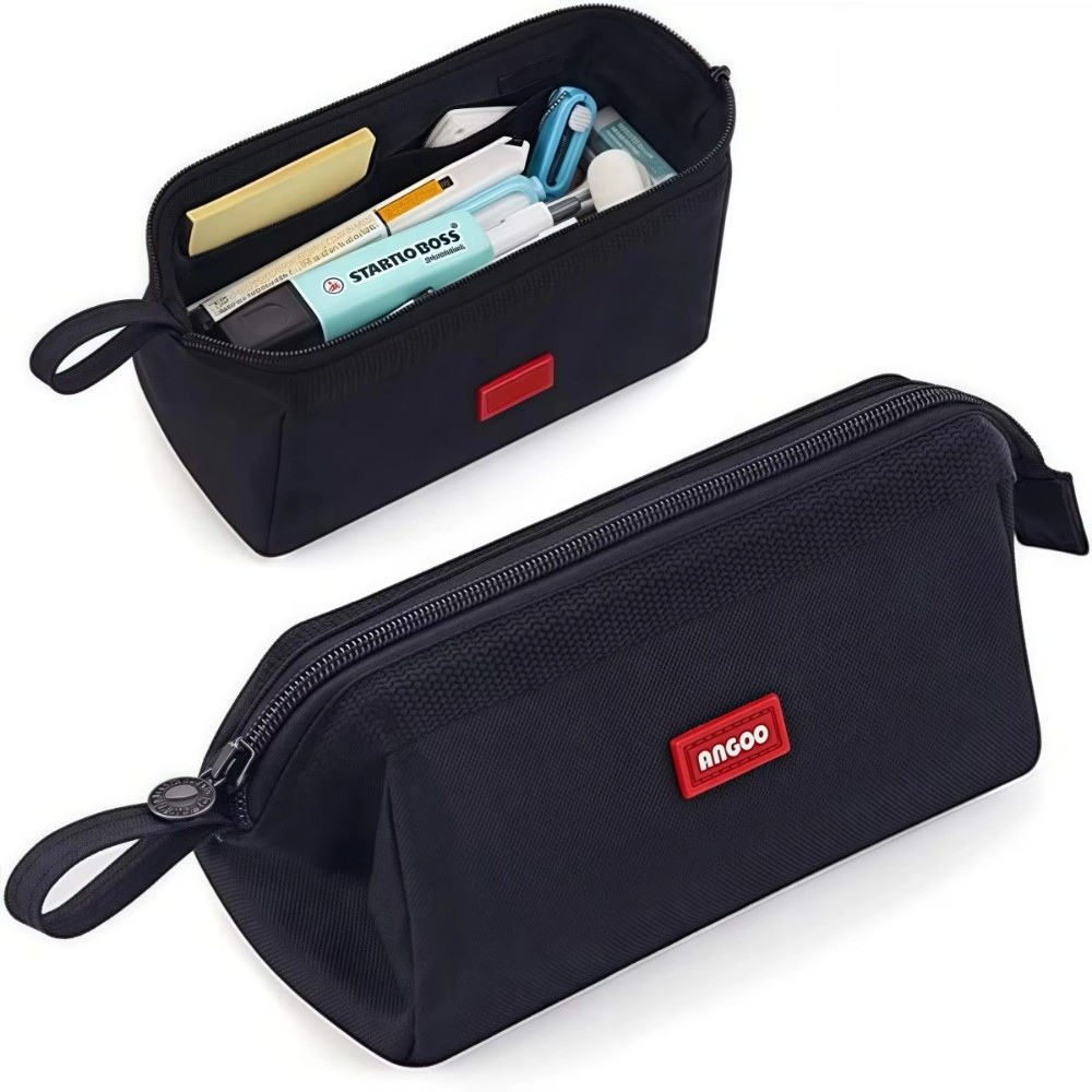 Aesthetic Large Pencil Case Pouch - Oxford-stof canvas etui, eenvoudig ontwerp, grote