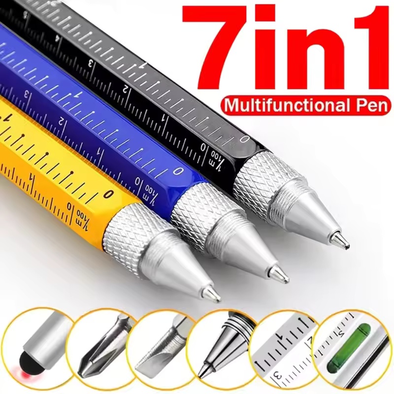 Writing Tools - 7-in-1 multifunctionele pen touchscreen stylus capacitieve
