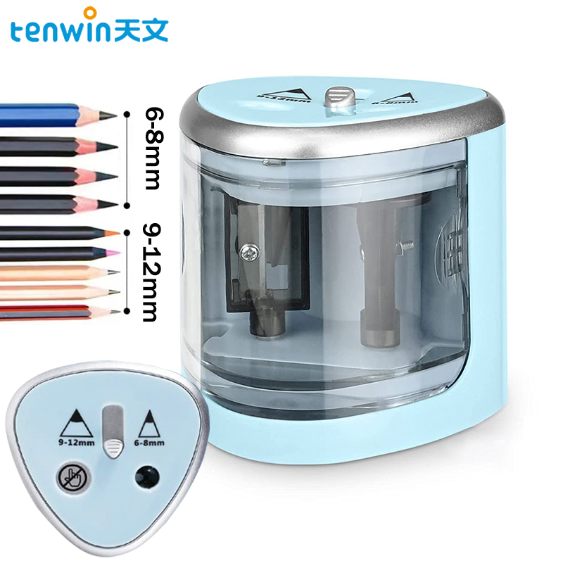Electric Pencil Sharpener Usb - Tenwin Nieuwe twee-gats elektrische automatische puntenslijper