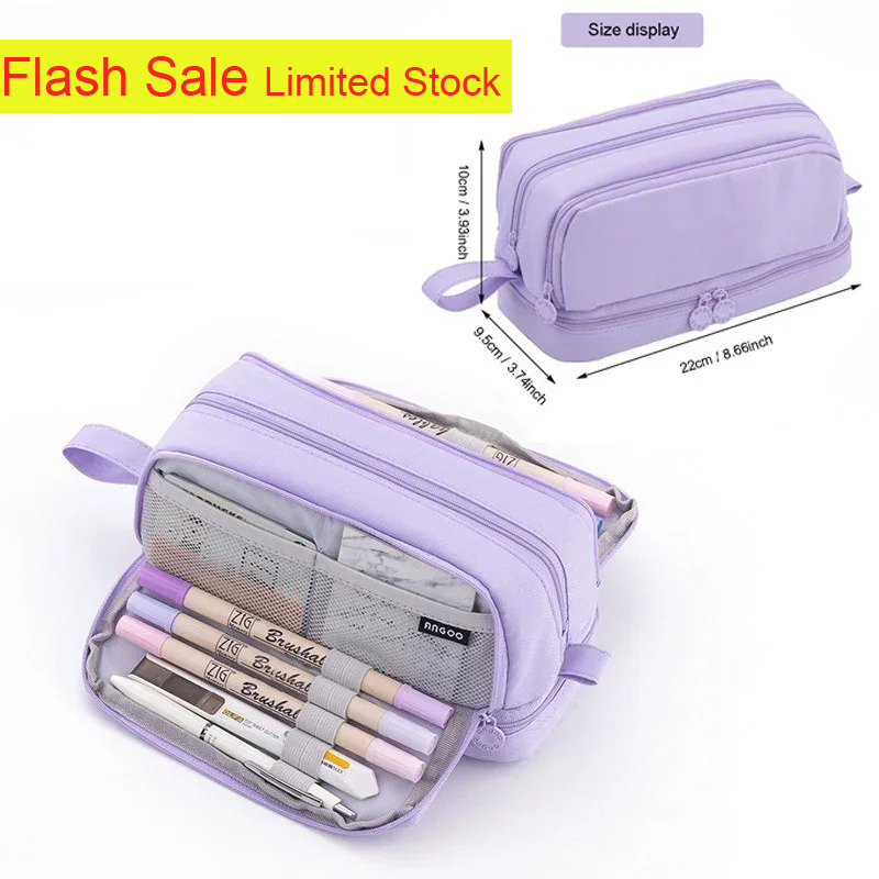 Aesthetic Large Pencil Case Pouch - 4 compartimenten grote capaciteit etui esthetische
