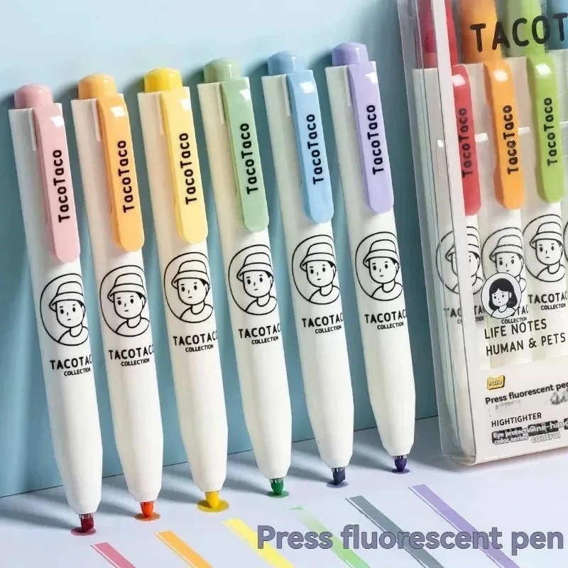 6 stks/set Pastel Kleur Macaro - Pastel Highlighter Set Double Ended recensie en prijs