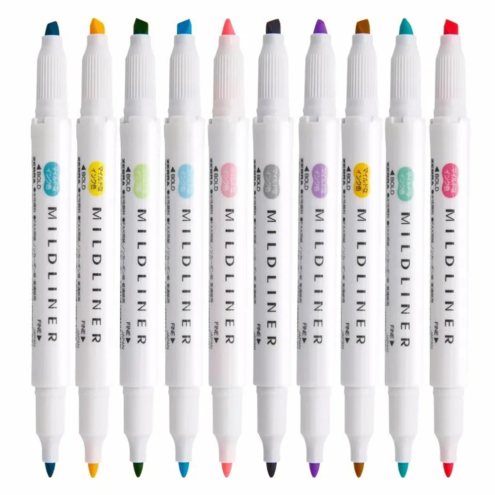 35-kleuren ZEBRA Mildliner Hig - Pastel Highlighter Set Double Ended recensie en prijs