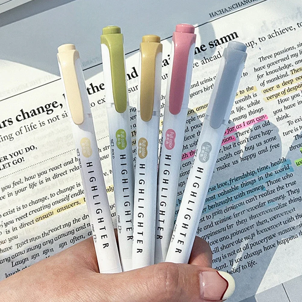 5 stks Pastel Markeerstiften K - Pastel Highlighter Set Double Ended recensie en prijs