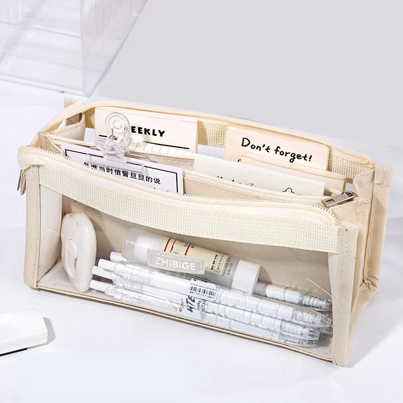6-laags potlodentas met grote  - Aesthetic Large Pencil Case Pouch recensie en prijs