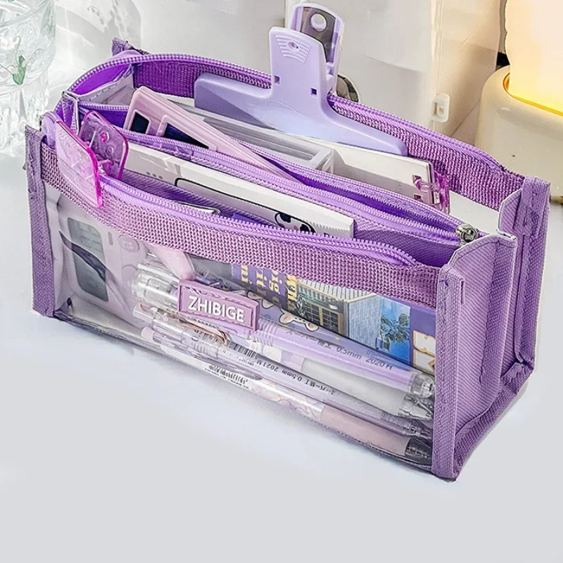 6-laags potlodentas met grote  - Aesthetic Large Pencil Case Pouch recensie en prijs