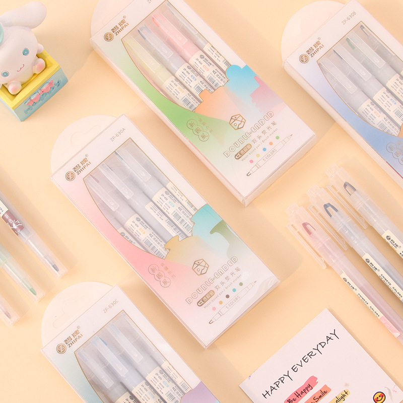 5 stks/set Dubbele Tip Markeer - Pastel Highlighter Set Double Ended recensie en prijs