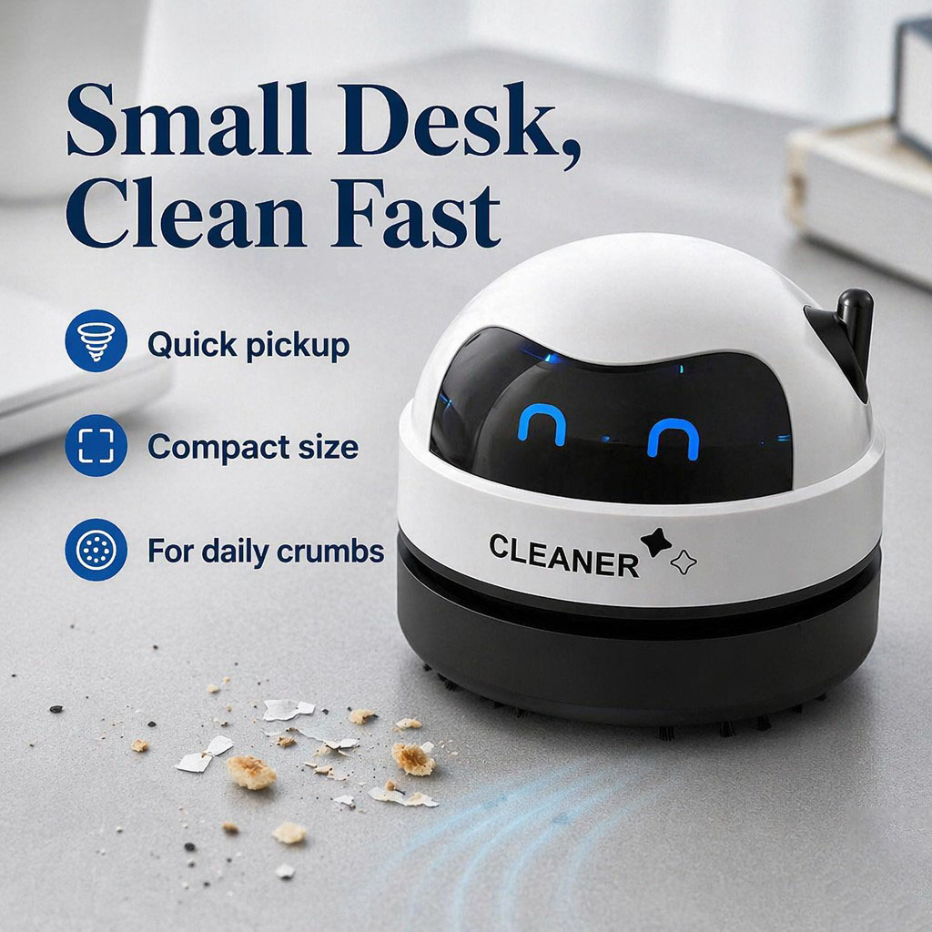 Mini Desktop Stofzuiger 360 °  - Mini Desktop Vacuum Cleaner For Eraser Dust recensie en prijs