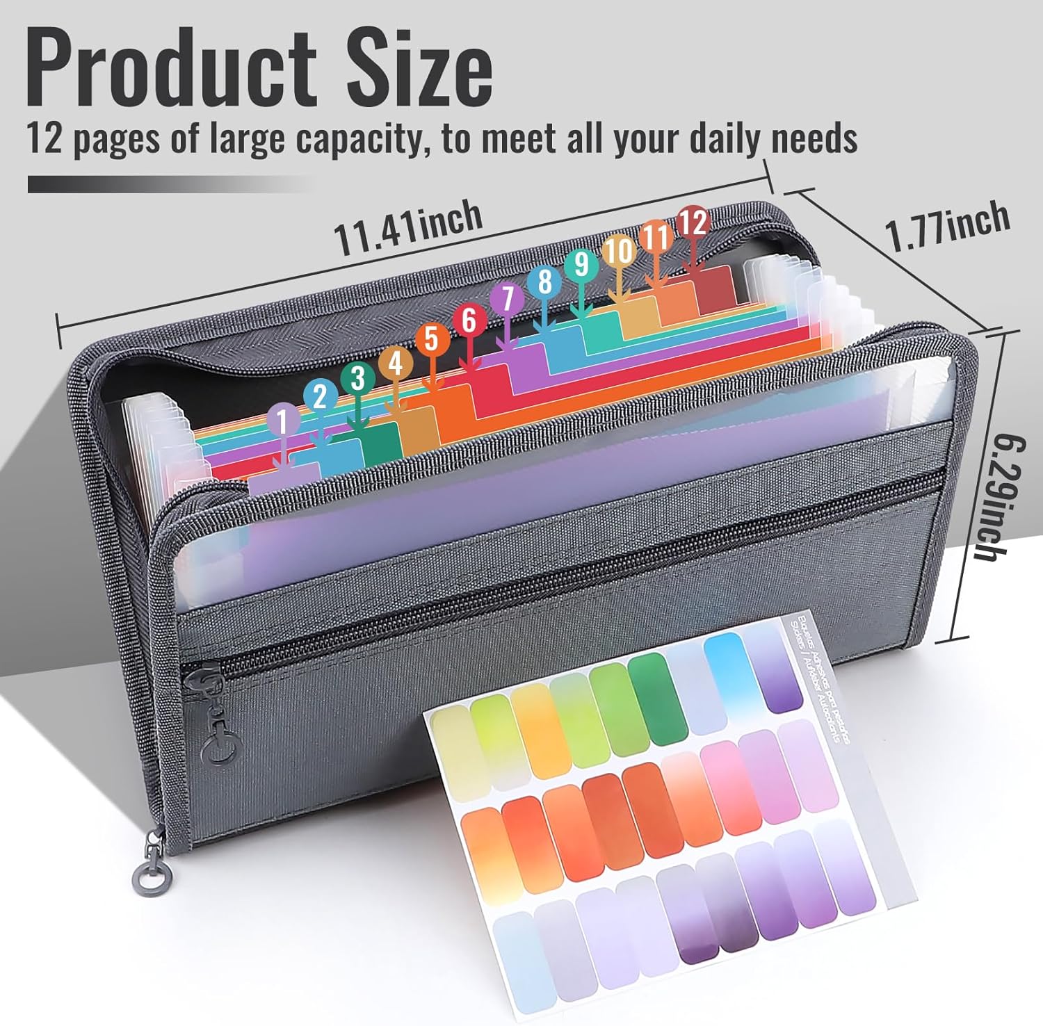 Kleine accordeonmap A6 met vei - Expandable Accordion File Folder 13 Pockets recensie en prijs