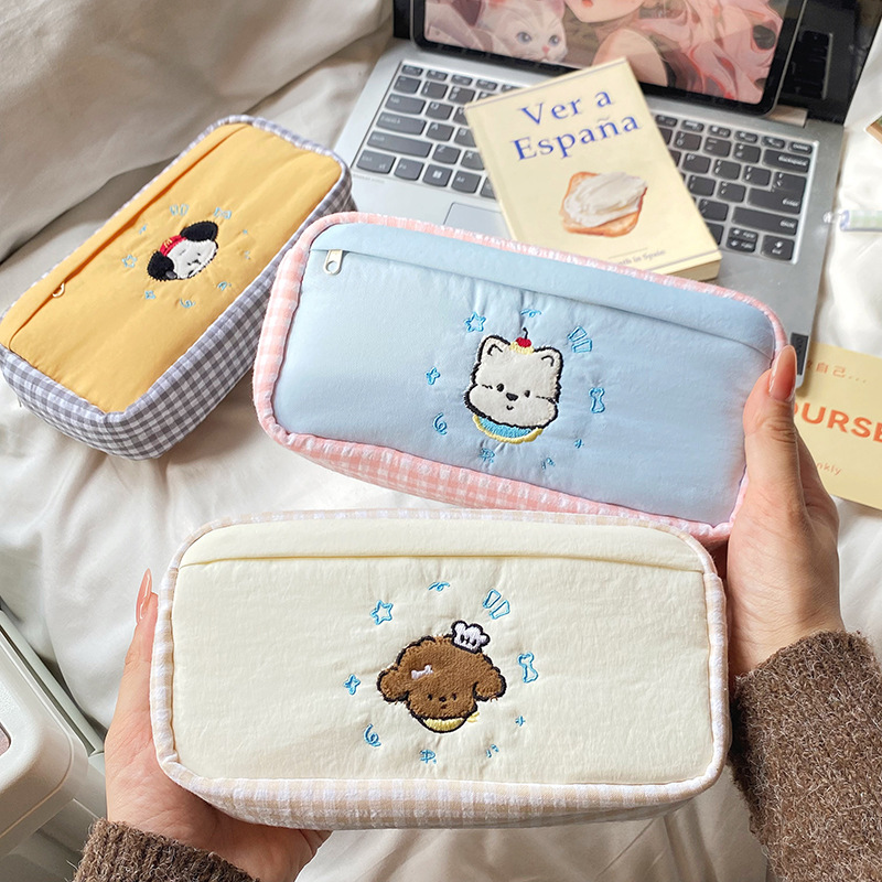 Schattige dierenborduurwerk gi - Aesthetic Large Pencil Case Pouch recensie en prijs