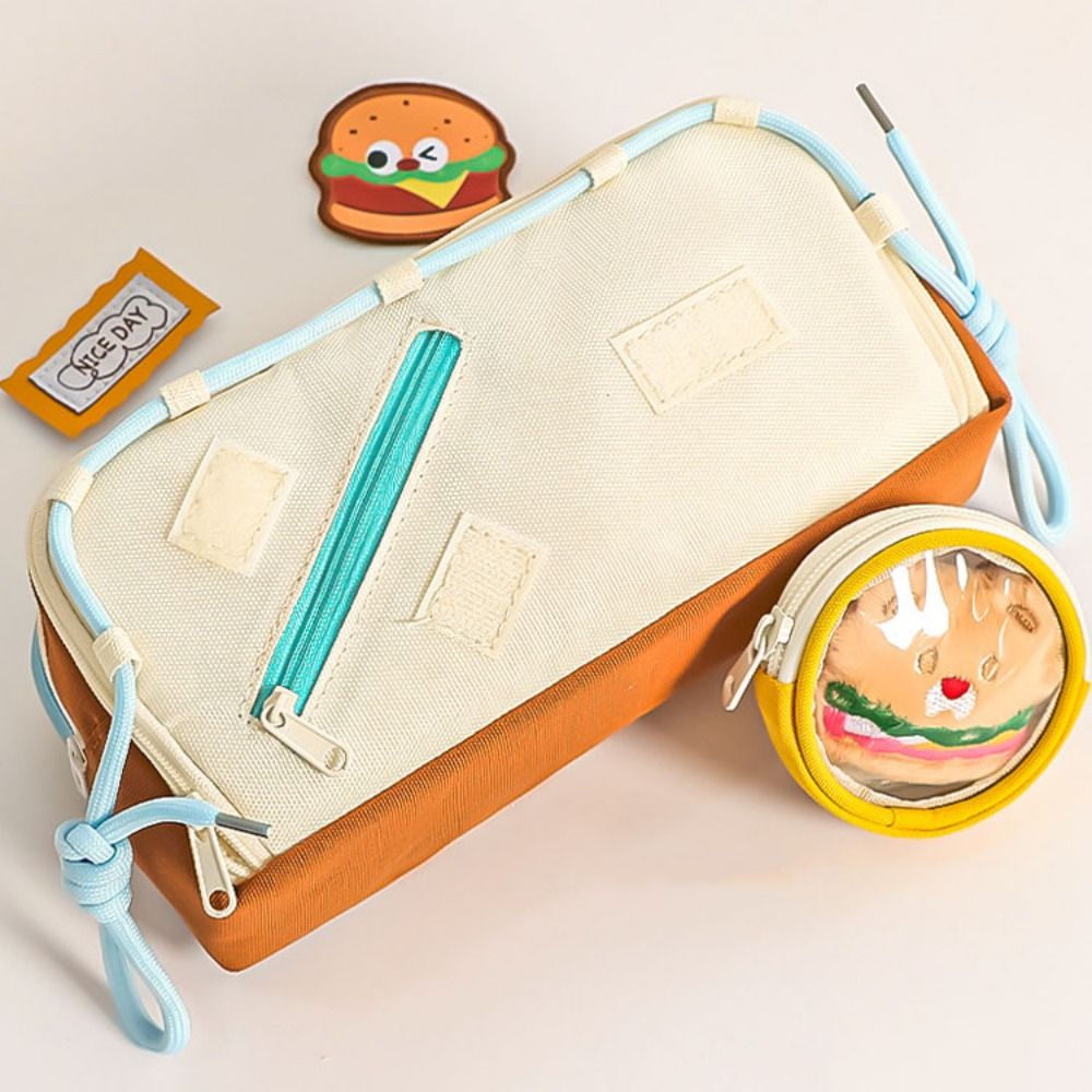 Hamburger etui met grote capac - Aesthetic Large Pencil Case Pouch recensie en prijs