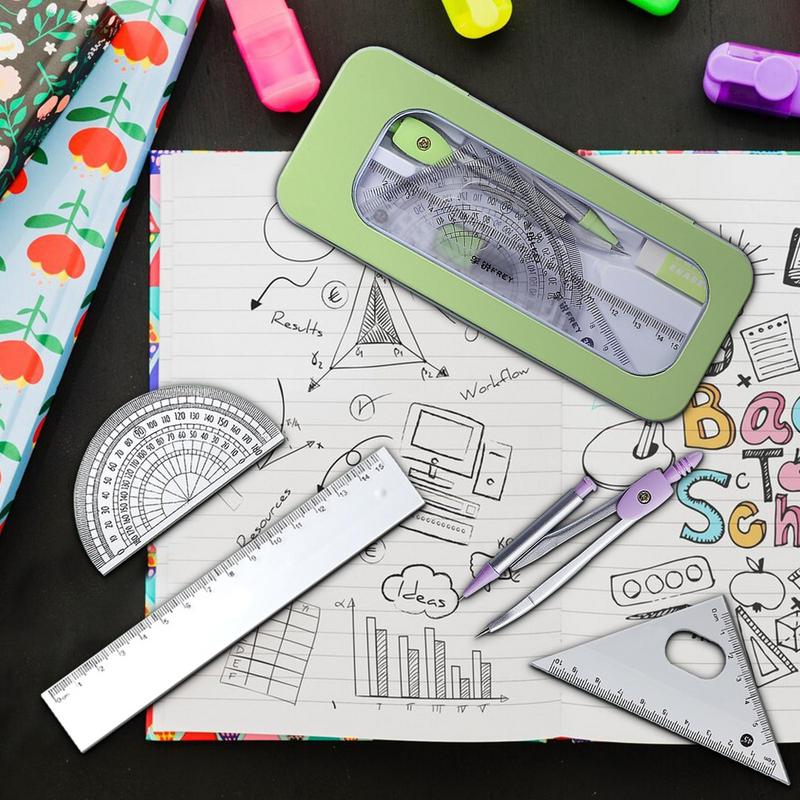 Gradenboog en kompasset Wiskun - Math Geometry Set With Compass recensie en prijs