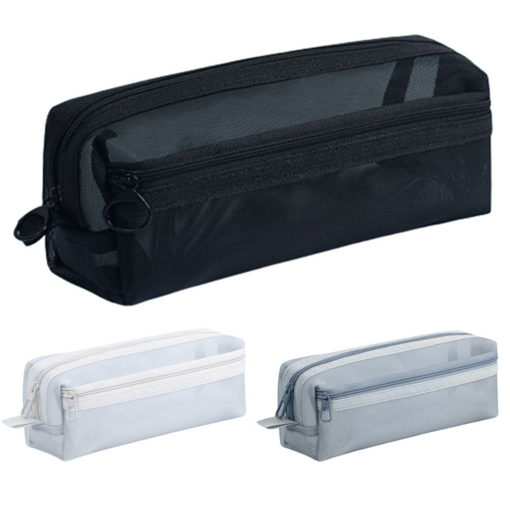 Ruime dubbellaagse mesh-pennen - Clear Mesh Pencil Pouch For Exam recensie en prijs