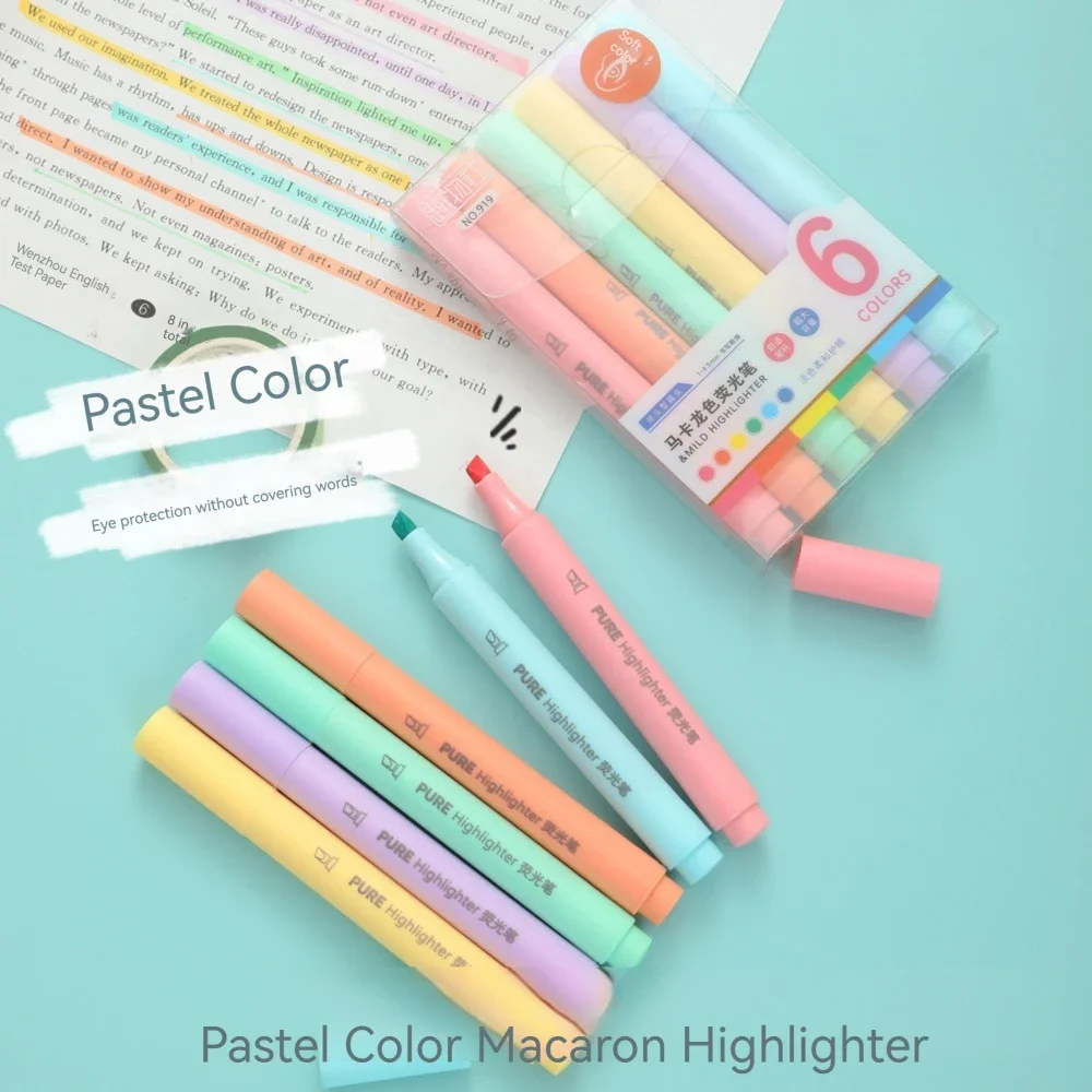 6 STKS Pastel Markeerstiften - - Pastel Highlighter Set Double Ended recensie en prijs