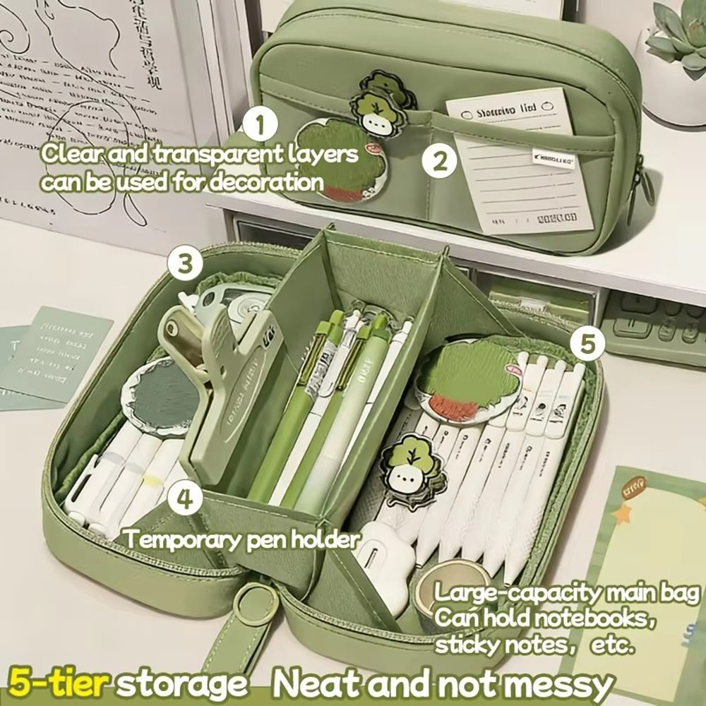Ins vulkanenpotloodetui met gr - Aesthetic Large Pencil Case Pouch recensie en prijs