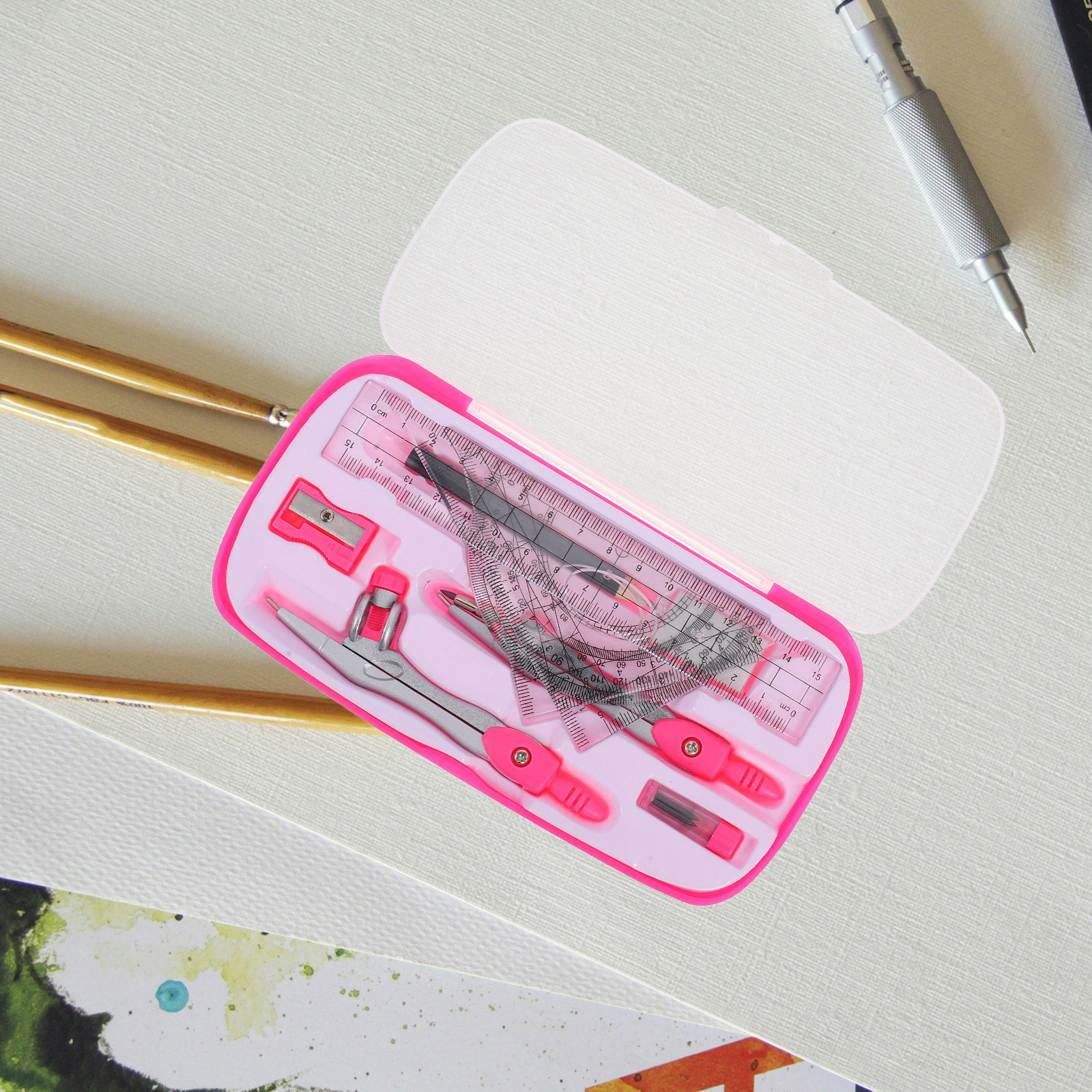 1Set Lichtgewicht draagbare ko - Math Geometry Set With Compass recensie en prijs
