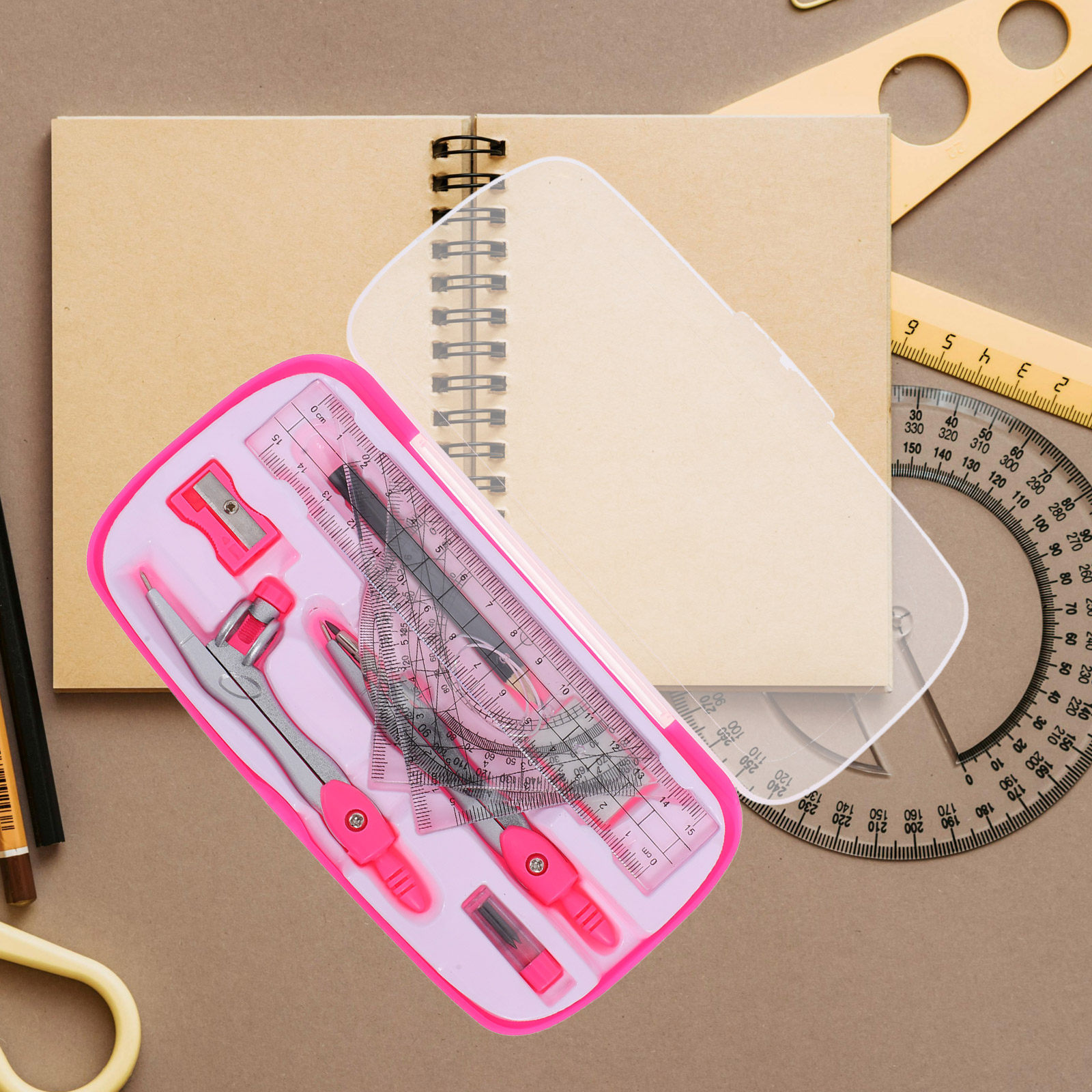 1Set Lichtgewicht draagbare ko - Math Geometry Set With Compass recensie en prijs
