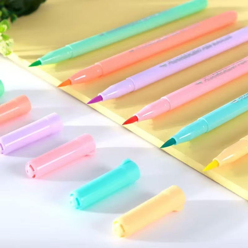 6-kleuren Zachte Borstel Fluor - Pastel Highlighter Set Double Ended recensie en prijs