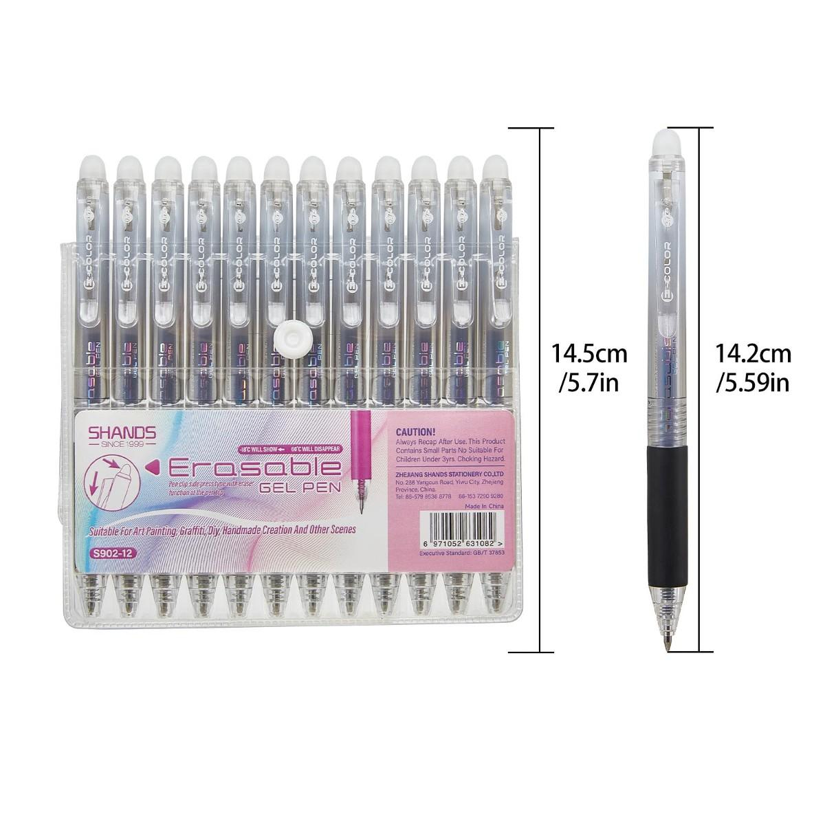12-pack uitwisbare gelpennen v - Retractable Eraser Pen Click recensie en prijs