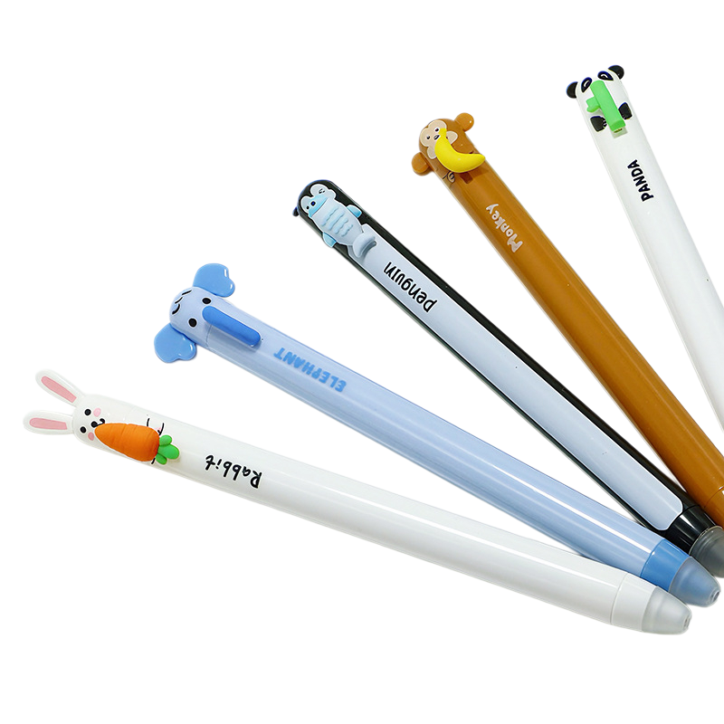 6-pack schattige cartoon diere - Retractable Eraser Pen Click recensie en prijs