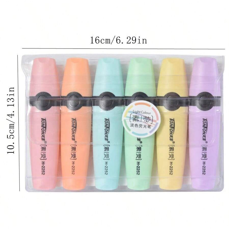 6 stks/set Markeerstift Pastel - Pastel Highlighter Set Double Ended recensie en prijs
