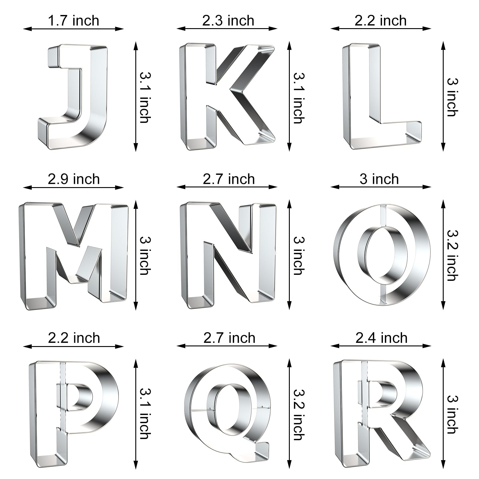 Lettervormige koekjesvormpjes  - Writing Tools recensie en prijs