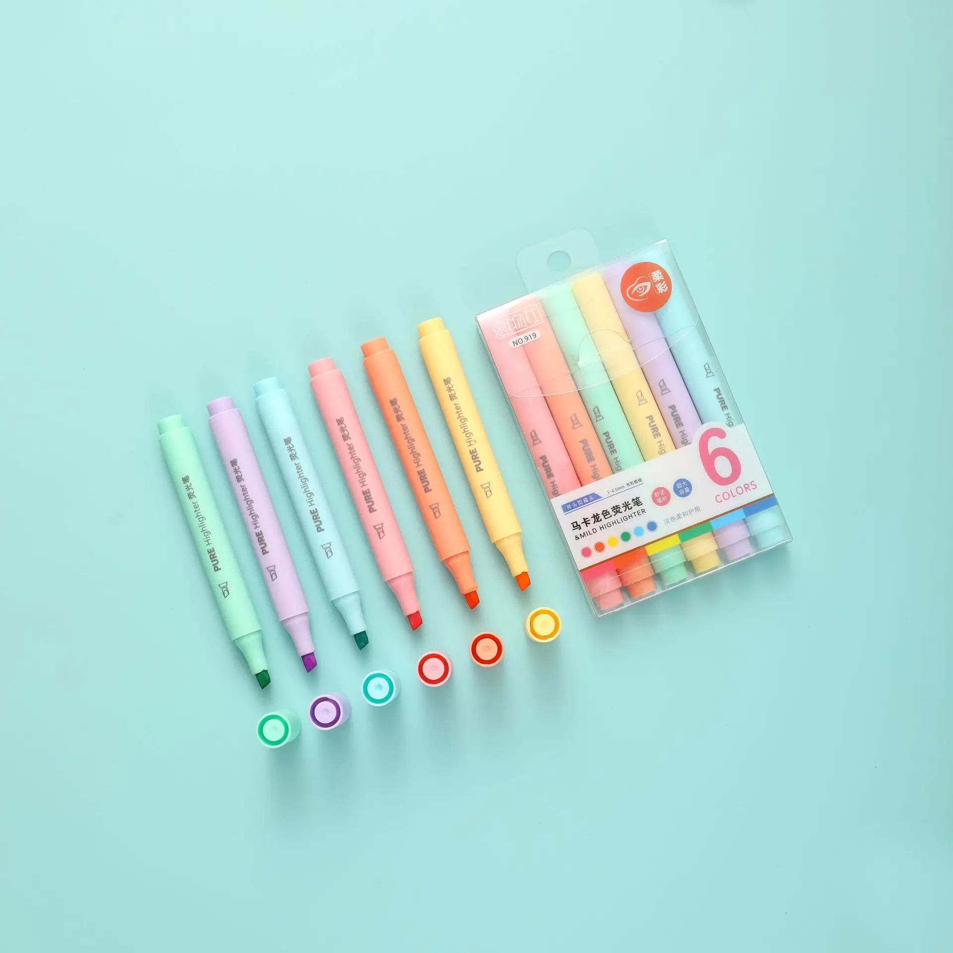 6 stks/set Pastel Kleur Macaro - Pastel Highlighter Set Double Ended recensie en prijs