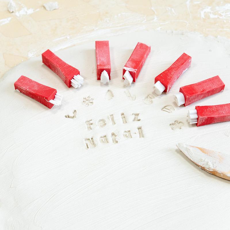 Kerststijl Alfabet Kleistempel - Writing Tools recensie en prijs