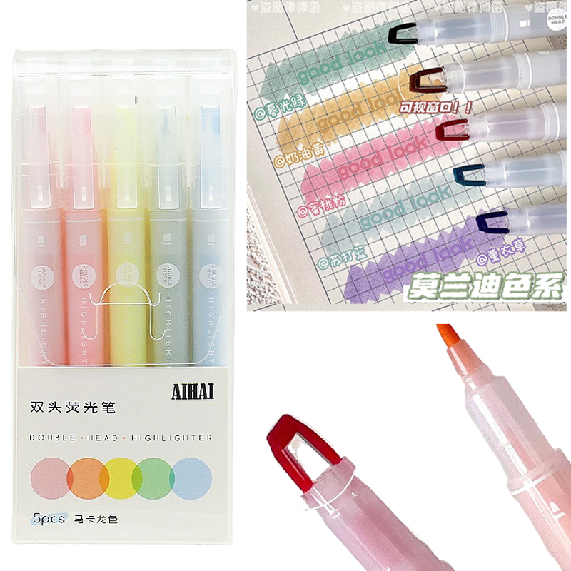 5-25 kleuren/set dubbele uniek - Pastel Highlighter Set Double Ended recensie en prijs